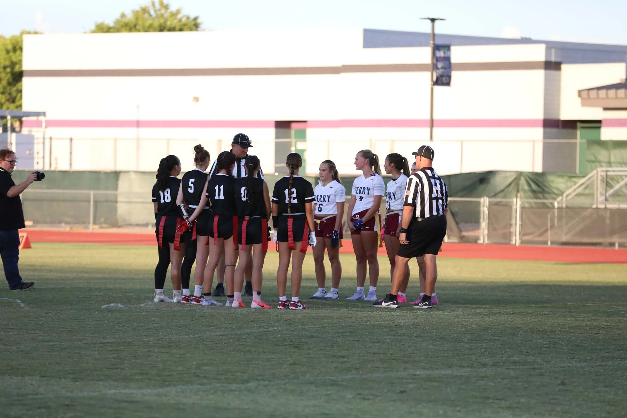Captains at the coin toss