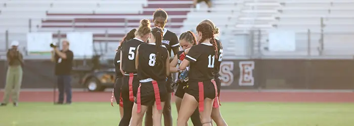 Flag Football Huddle
