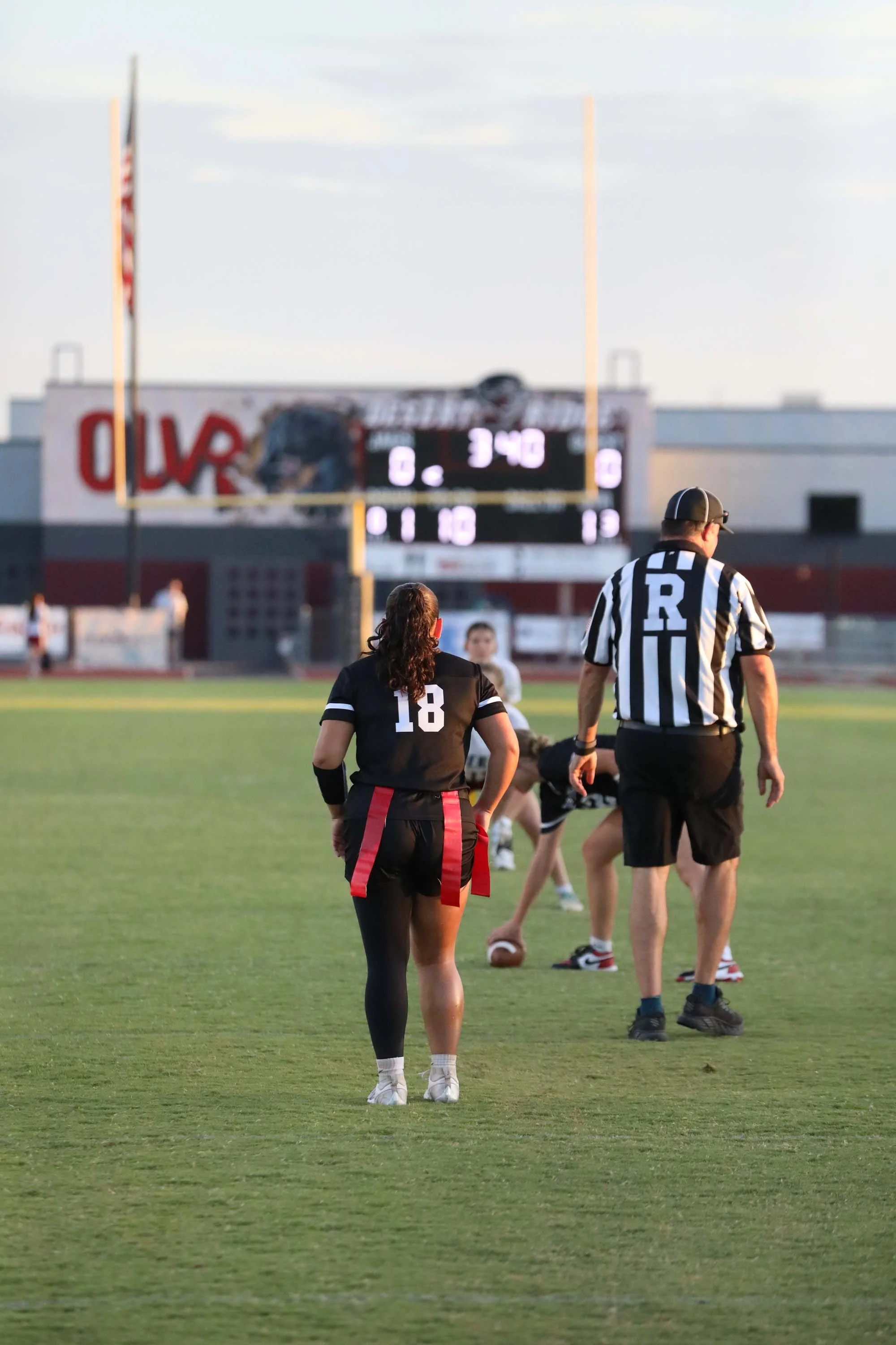 QB setting up the play