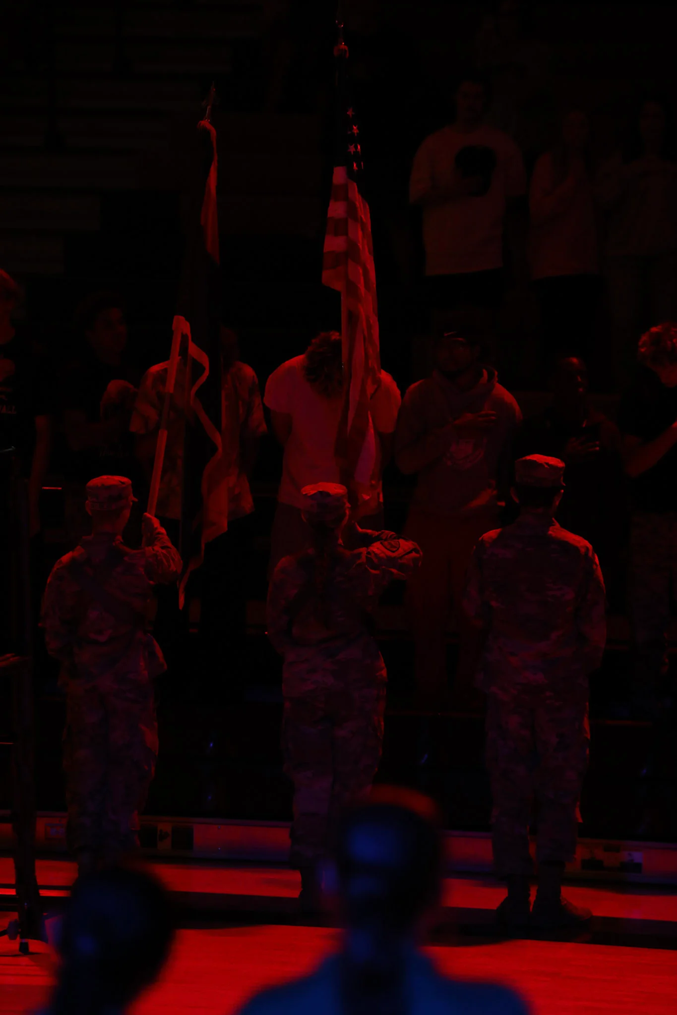 Honoring America before the game